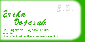 erika dojcsak business card